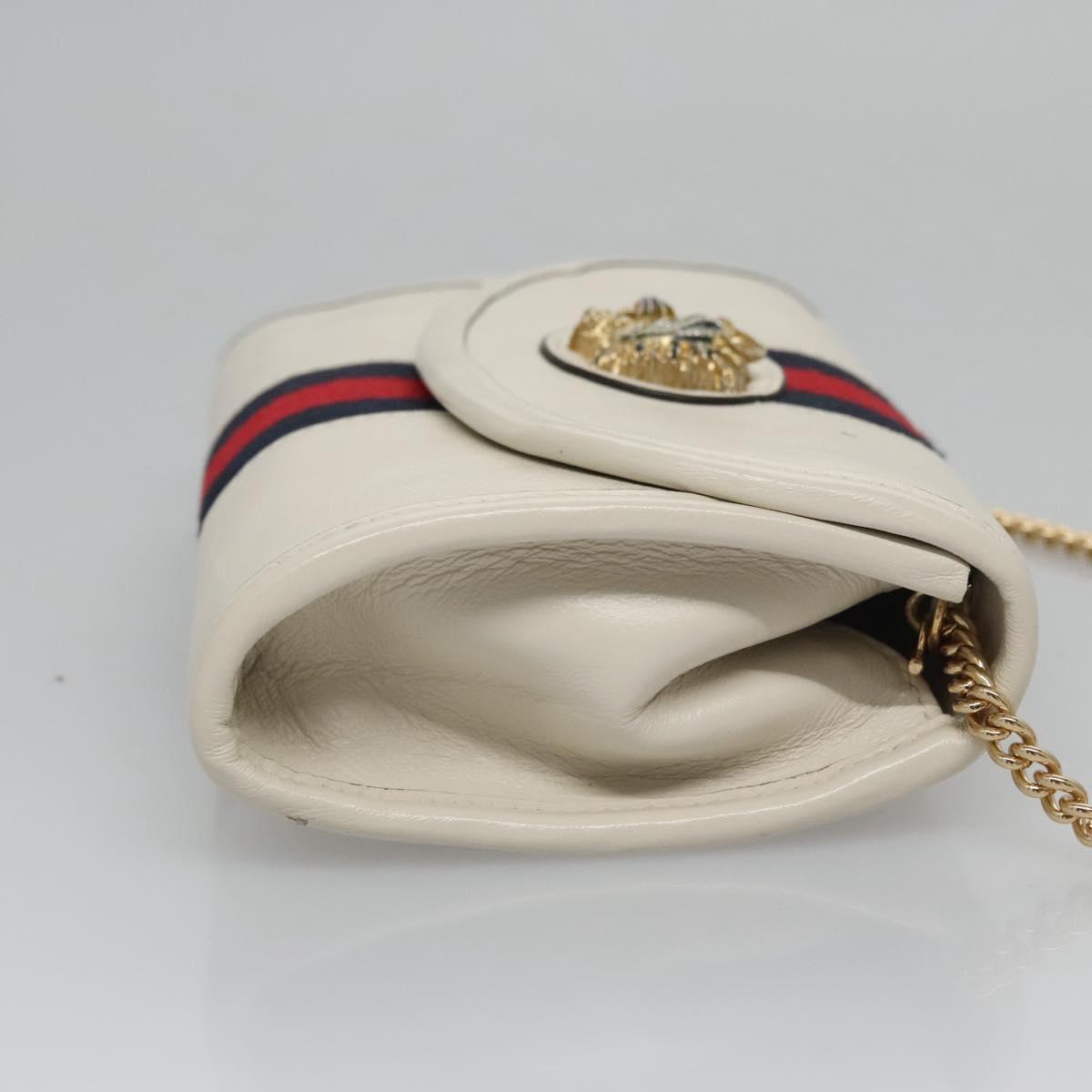 Gucci Rajah White Leather Shoulder Bag (Pre-Owned)
