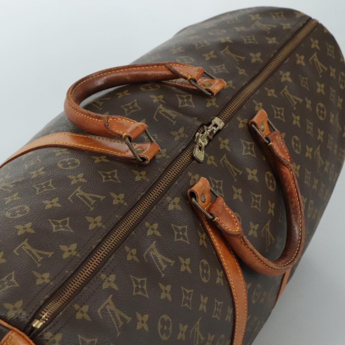 Louis Vuitton Keepall 60 Brown Canvas Travel Bag (Pre-Owned)