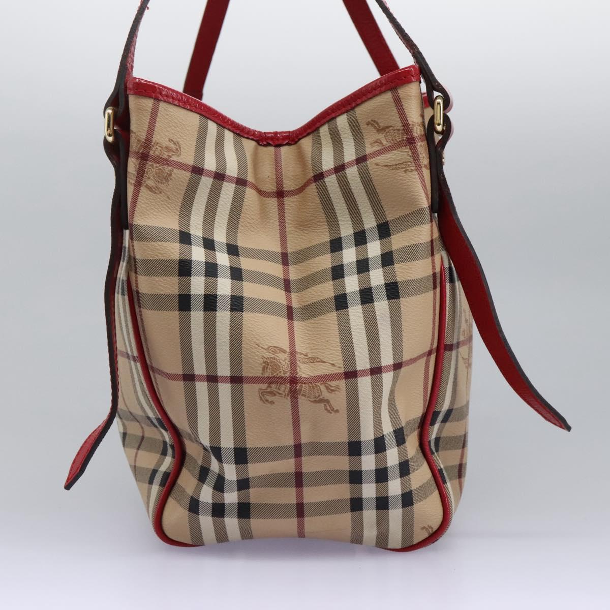 Burberry Nova Check Beige Canvas Shoulder Bag (Pre-Owned)