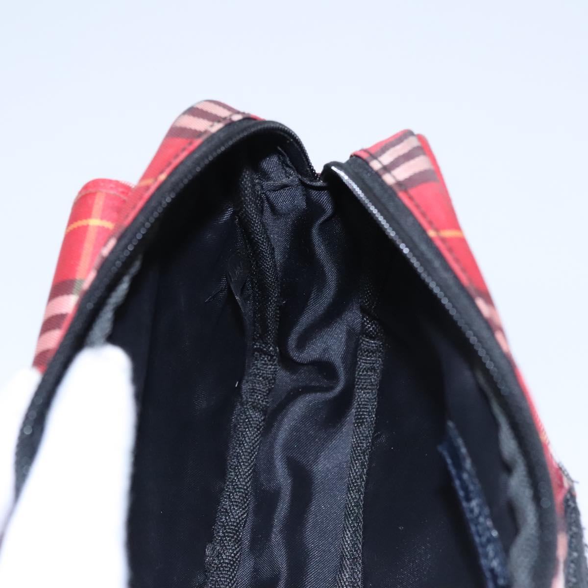 Burberry Nova Check Red Synthetic Shoulder Bag (Pre-Owned)