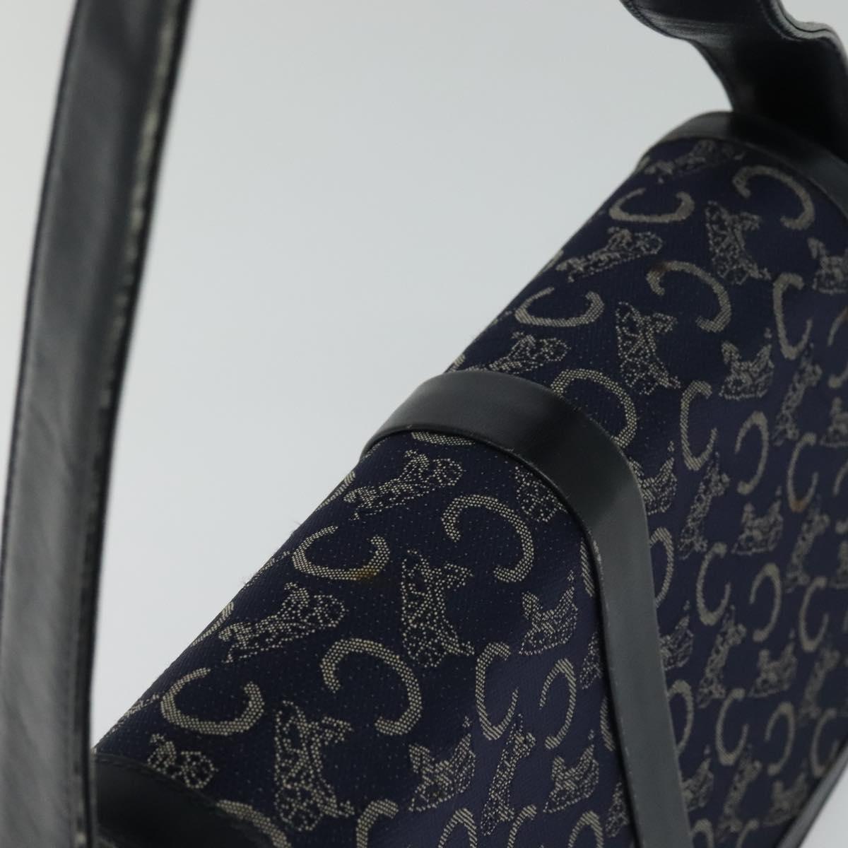 Céline Macadam Navy Canvas Shoulder Bag (Pre-Owned)