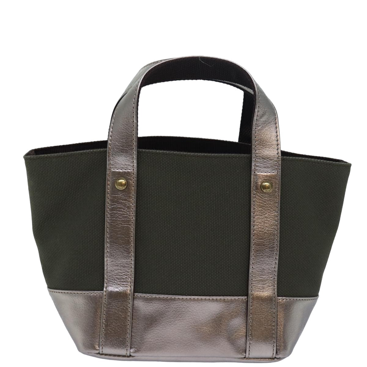 Burberry Blue Label Khaki Canvas Handbag (Pre-Owned)