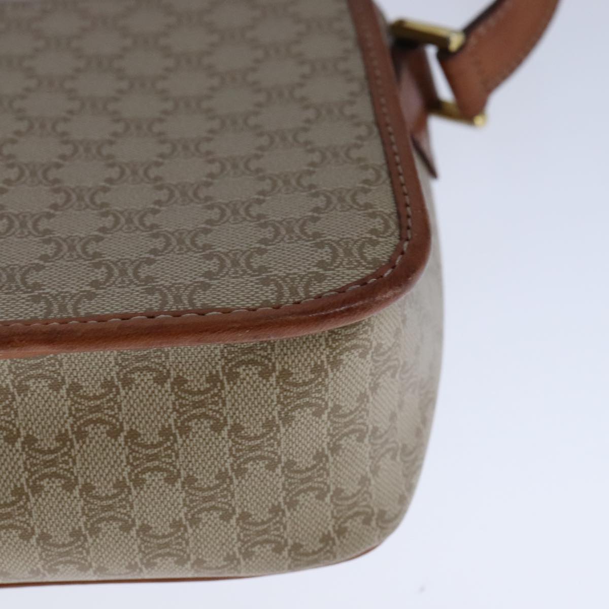 Céline Macadam Beige Canvas Shoulder Bag (Pre-Owned)