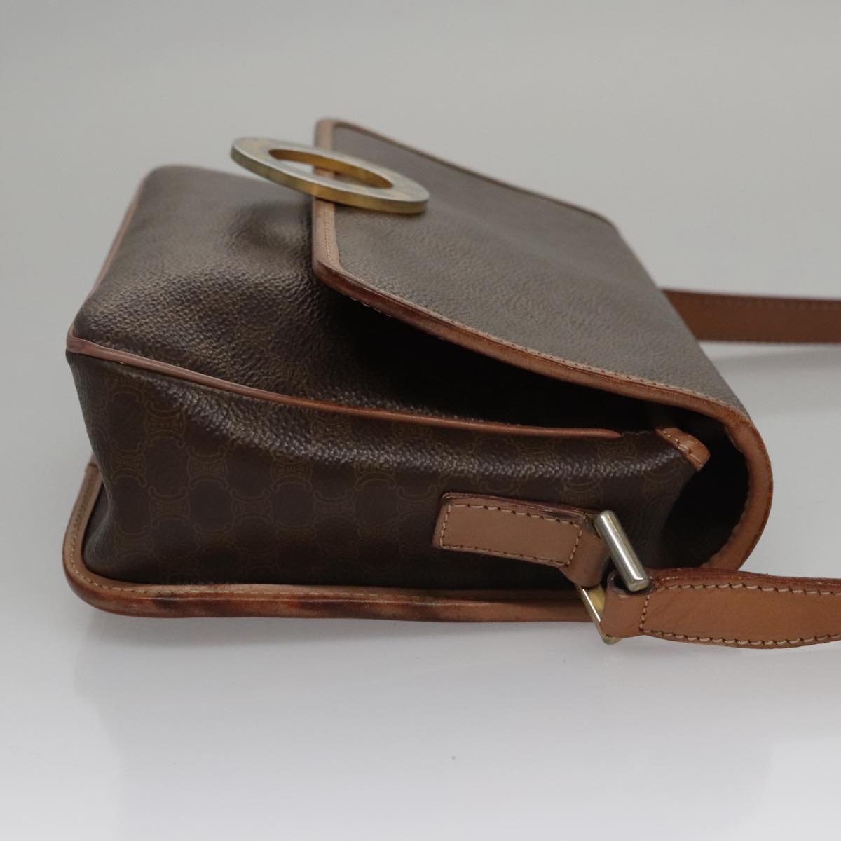 Céline Macadam Brown Canvas Shoulder Bag (Pre-Owned)