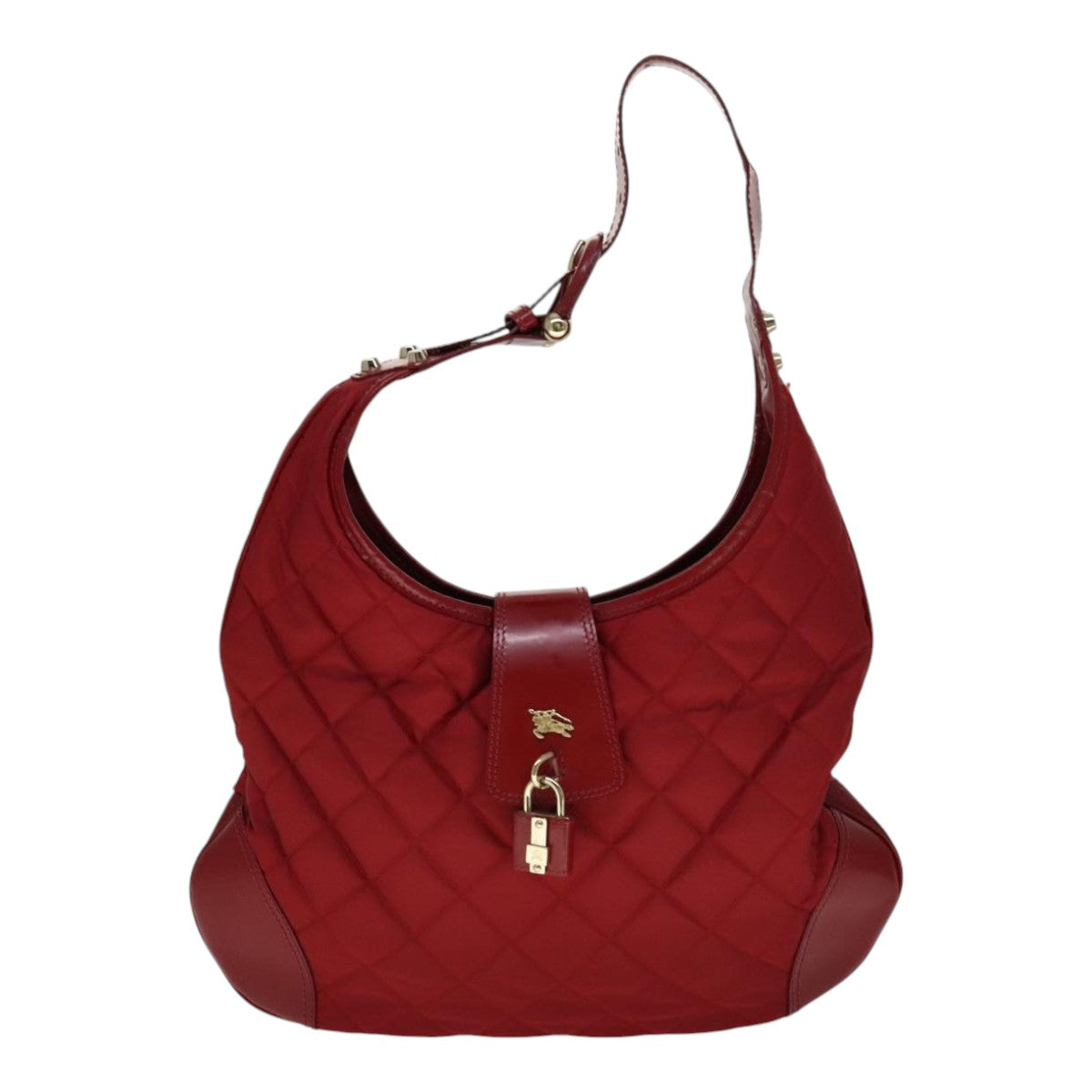 Burberry Shoulder Bag Red Synthetic Shoulder Bag (Pre-Owned)