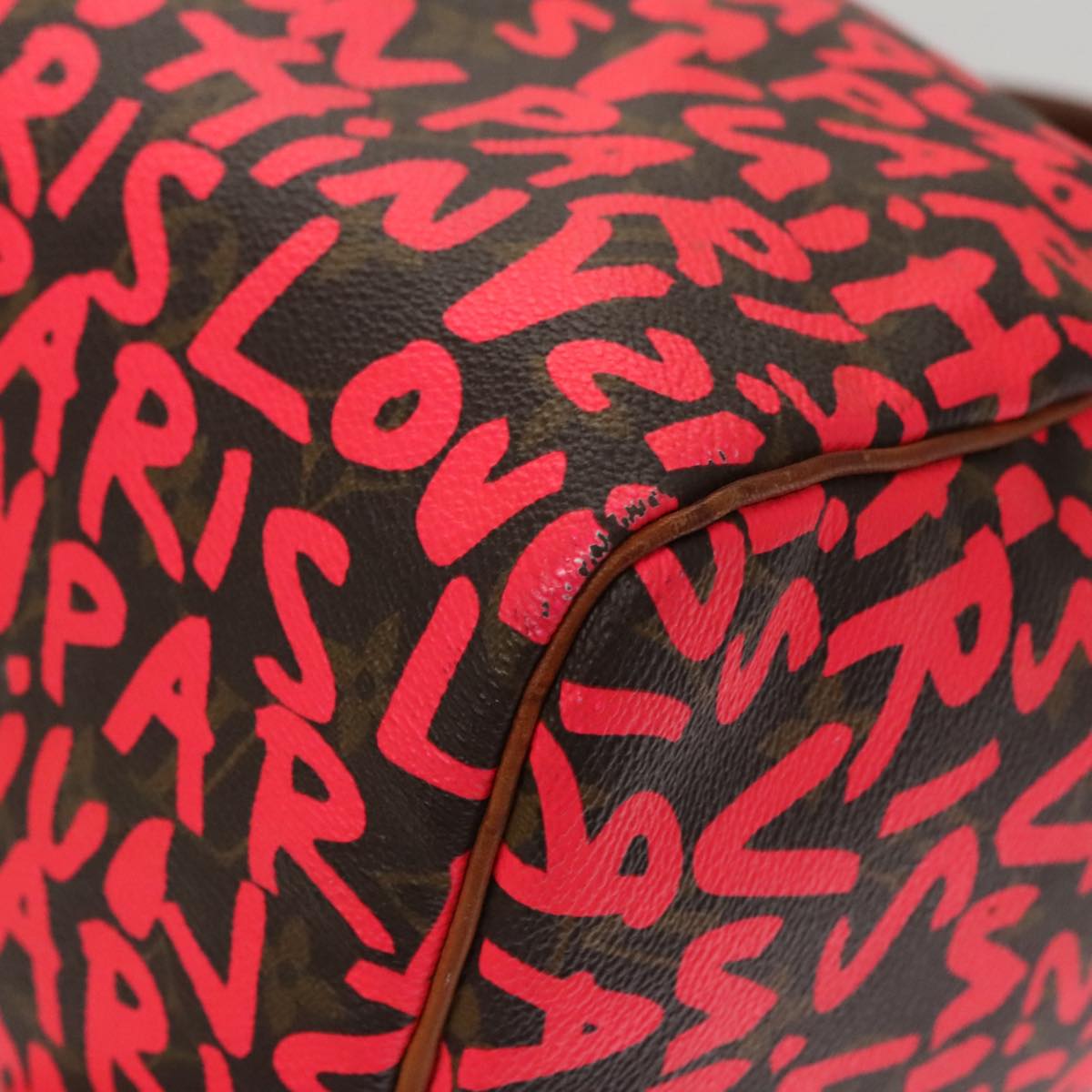 Louis Vuitton Speedy 30 Red Canvas Handbag (Pre-Owned)