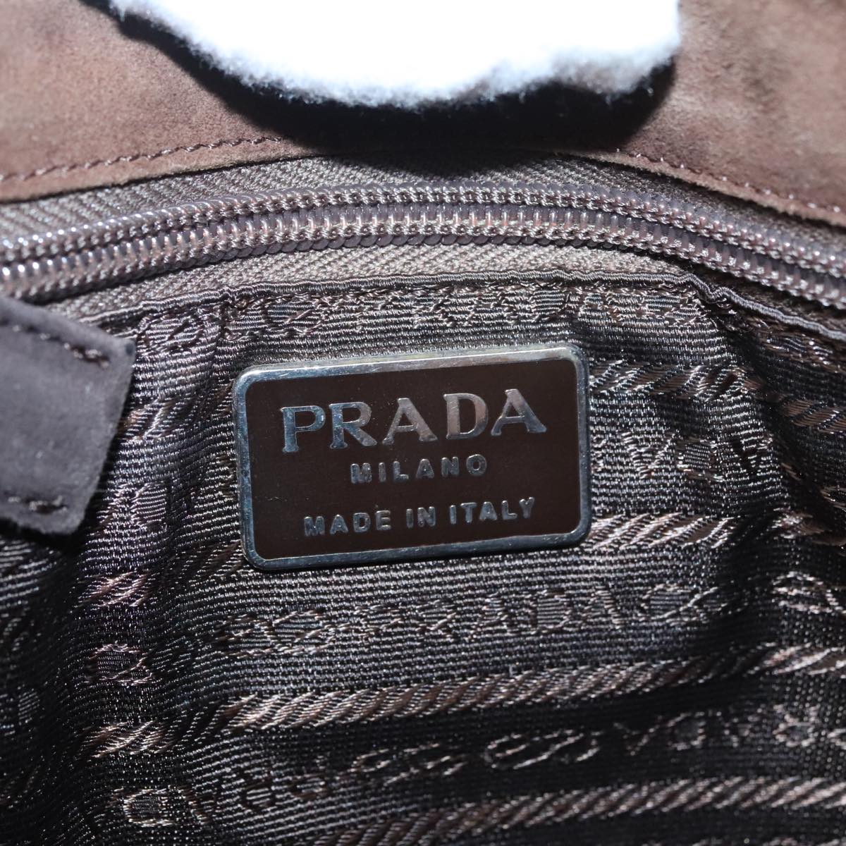 Prada Brown Suede Shoulder Bag (Pre-Owned)