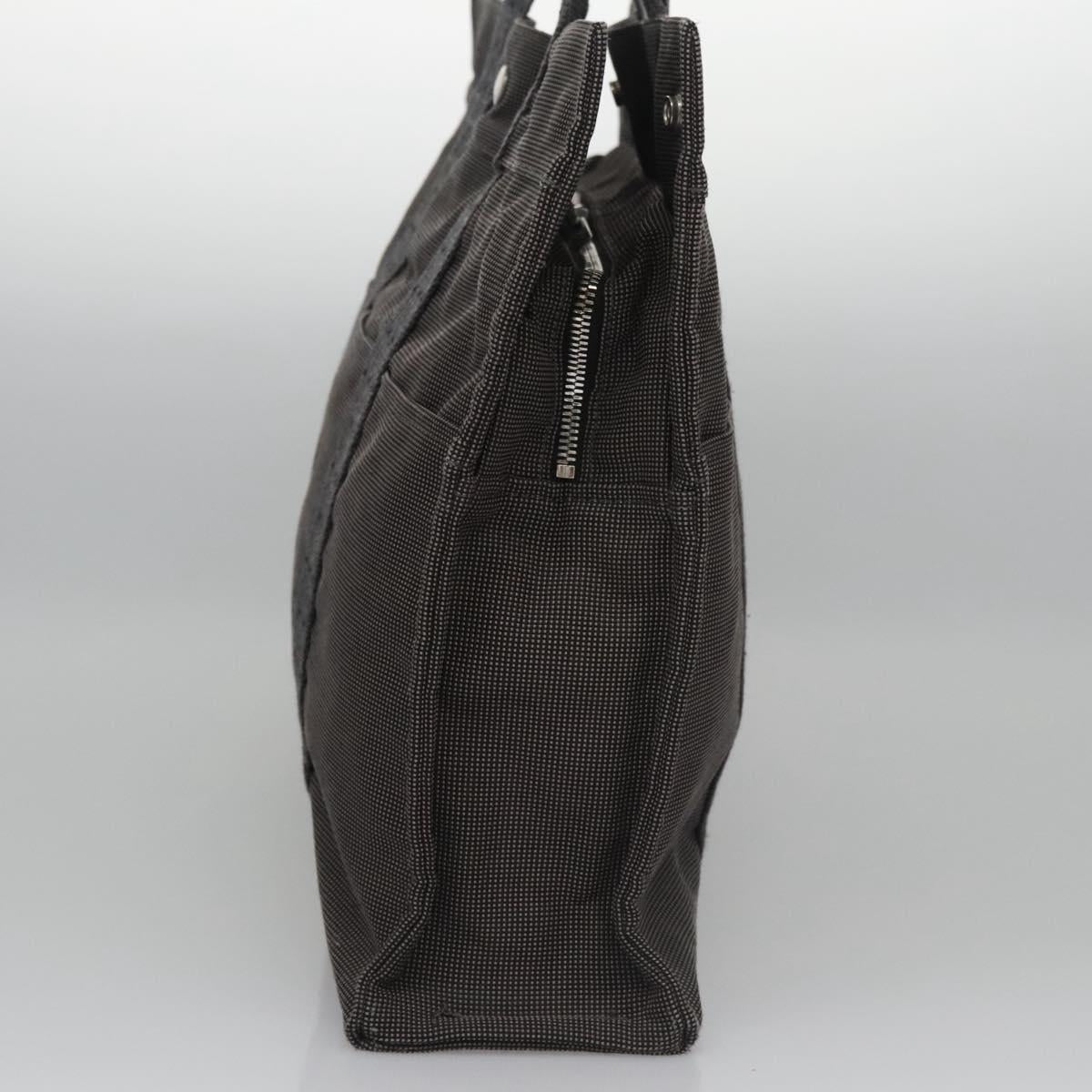 Hermès Herline Grey Canvas Handbag (Pre-Owned)