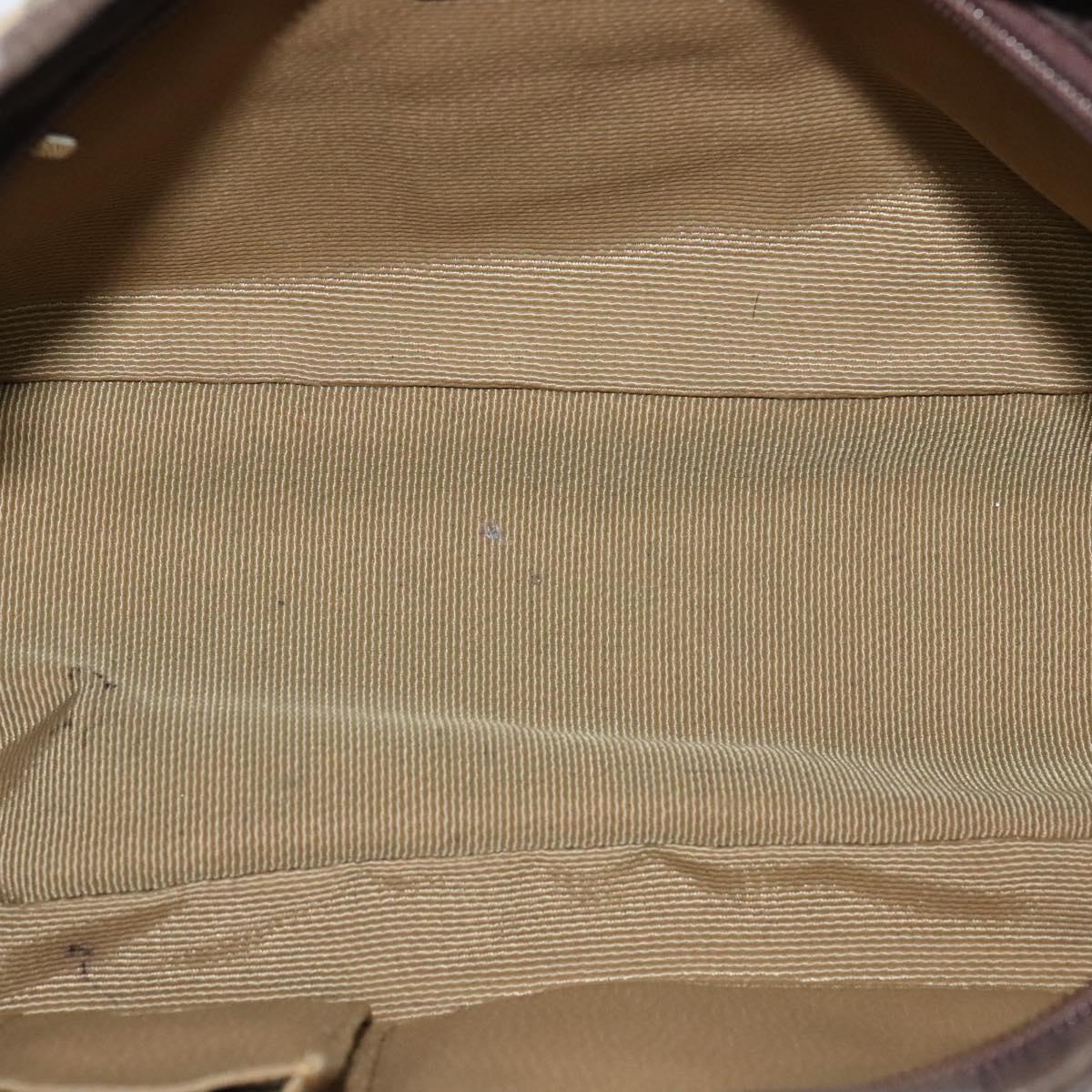 Salvatore Ferragamo Gancini Beige Canvas Shoulder Bag (Pre-Owned)