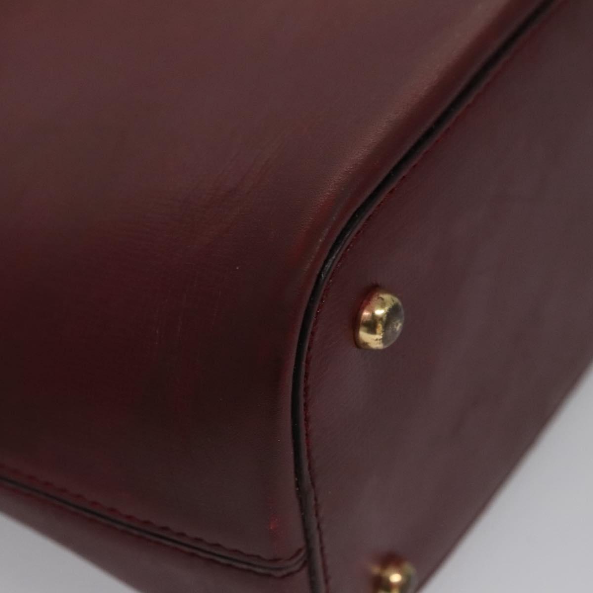 Cartier Must Line Burgundy Leather Handbag (Pre-Owned)