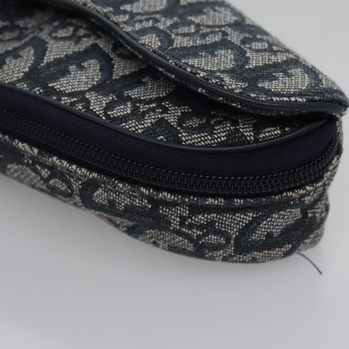 Dior Saddle Navy Canvas Clutch Bag (Pre-Owned)
