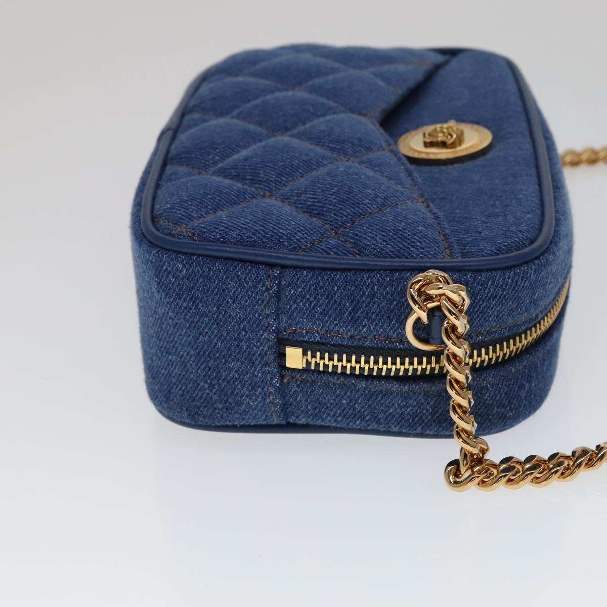 Versace Blue Denim - Jeans Shoulder Bag (Pre-Owned)