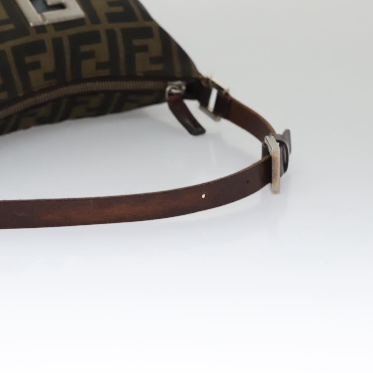Fendi Hobo Brown Canvas Shoulder Bag (Pre-Owned)