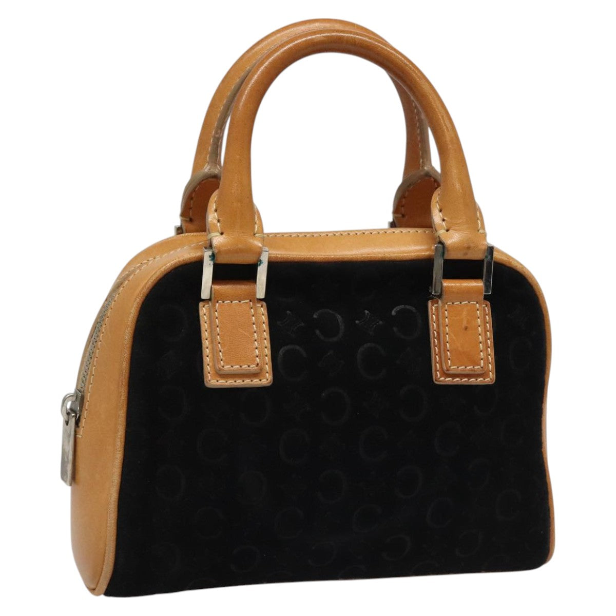 Céline Macadam Black Suede Handbag (Pre-Owned)