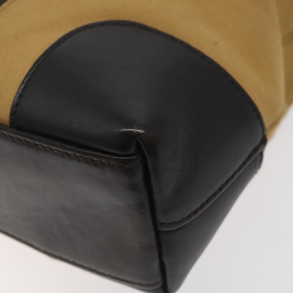Gucci Sherry Beige Canvas Shoulder Bag (Pre-Owned)