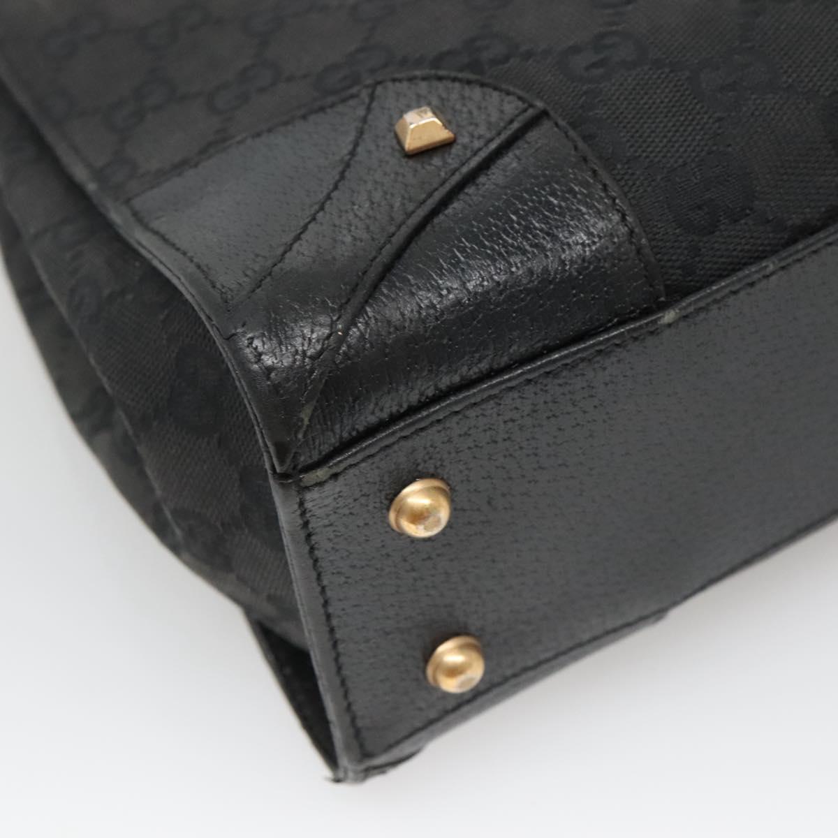 Gucci Gg Canvas Black Canvas Handbag (Pre-Owned)