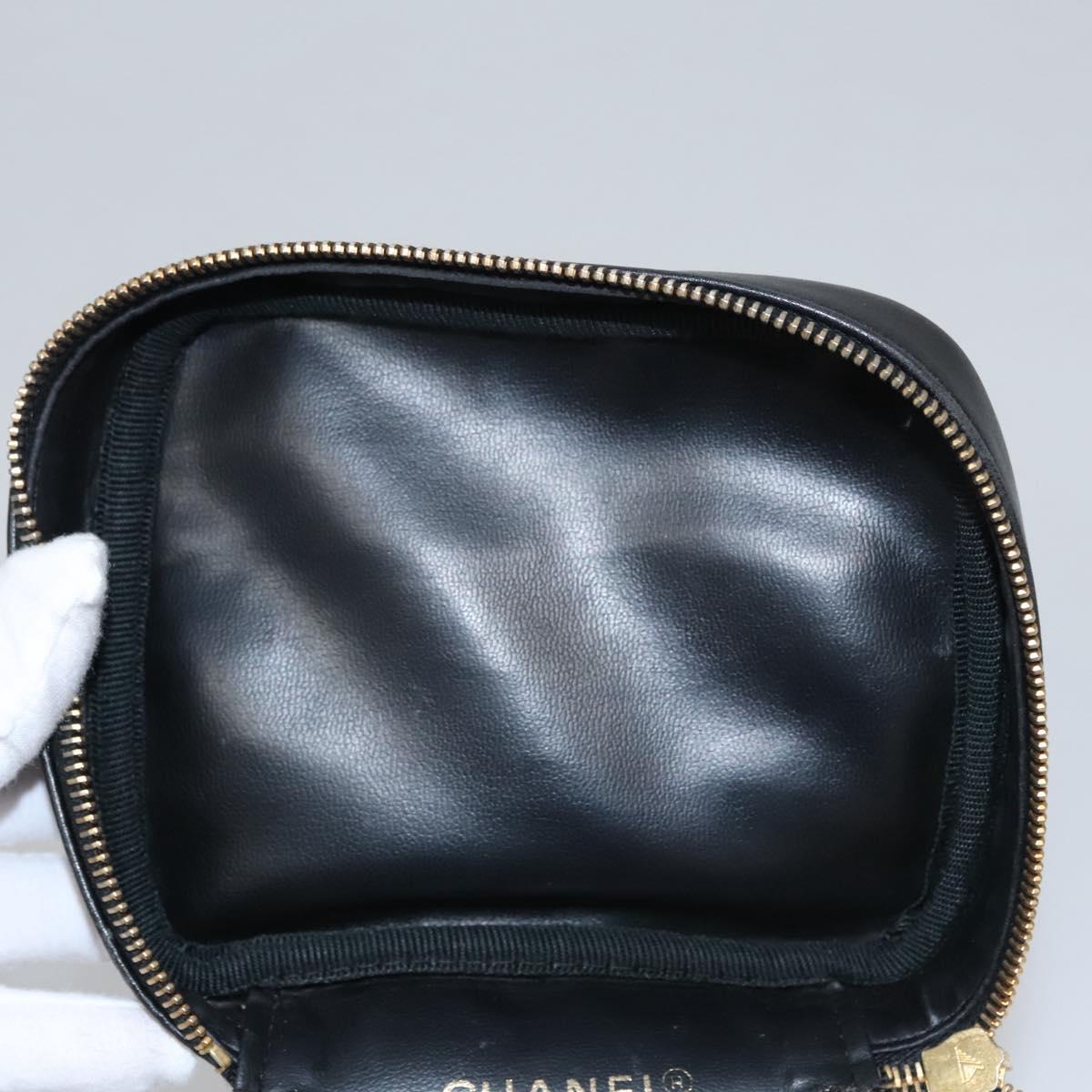 Chanel Vanity Black Leather Handbag (Pre-Owned)