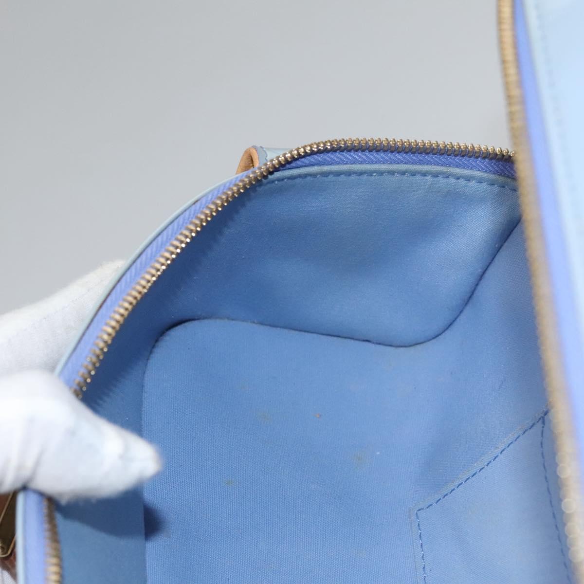 Louis Vuitton Sullivan Blue Patent Leather Handbag (Pre-Owned)