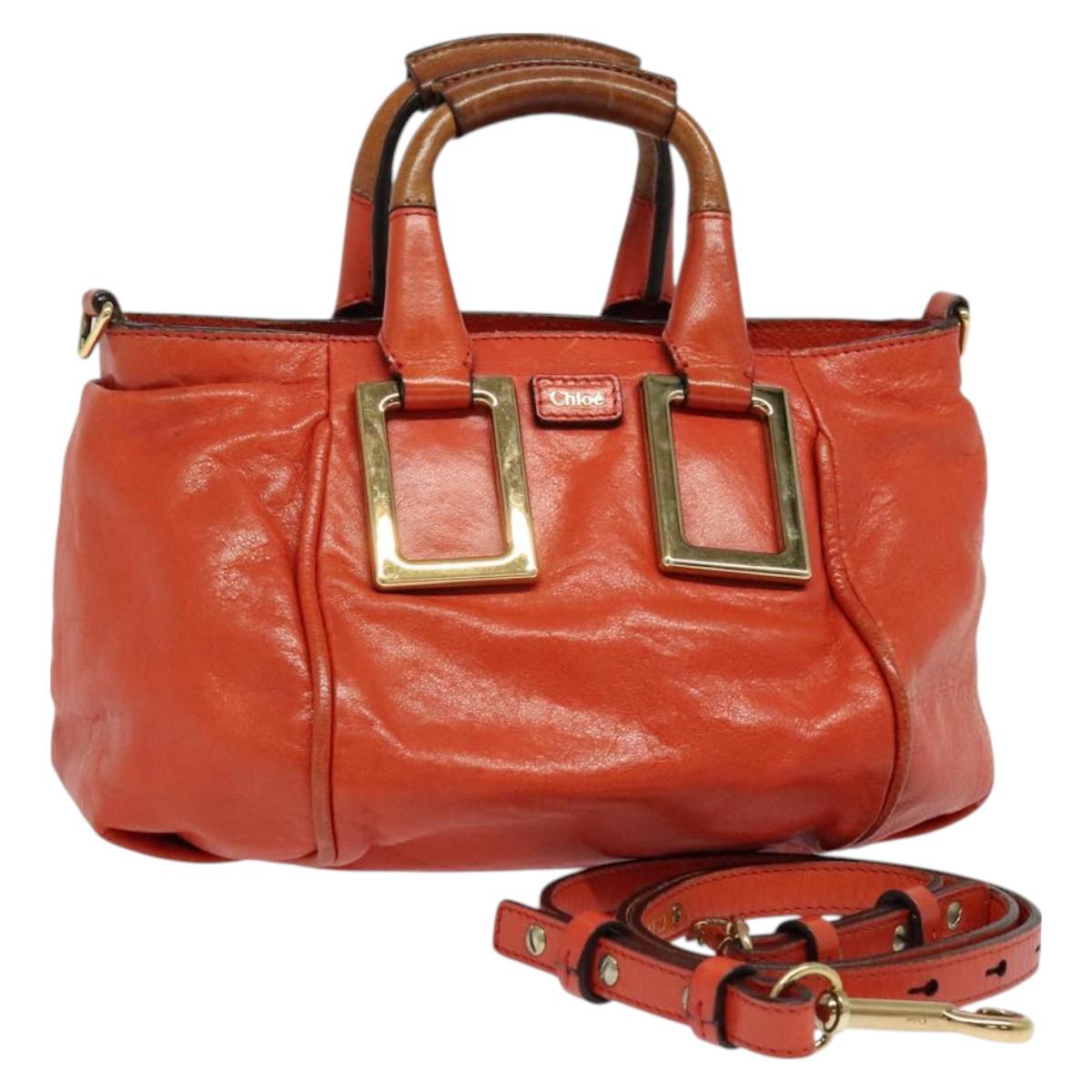 Chloé Ethel Orange Leather Handbag (Pre-Owned)