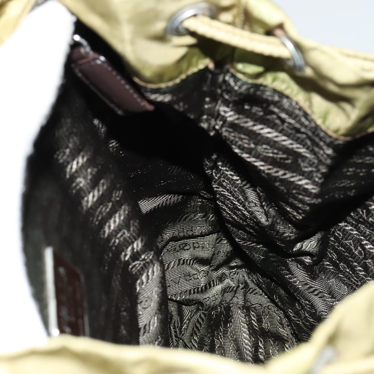 Prada Tessuto Khaki Synthetic Backpack Bag (Pre-Owned)