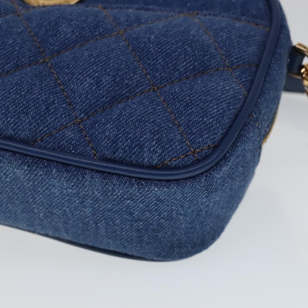 Versace Blue Denim - Jeans Shoulder Bag (Pre-Owned)