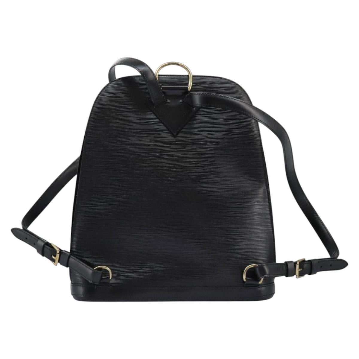 Louis Vuitton Gobelins Black Leather Backpack Bag (Pre-Owned)