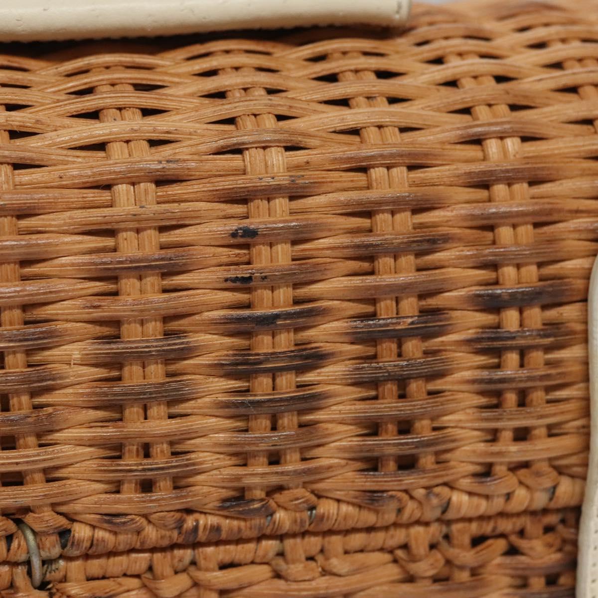 Salvatore Ferragamo Gancini Brown Wicker Handbag (Pre-Owned)