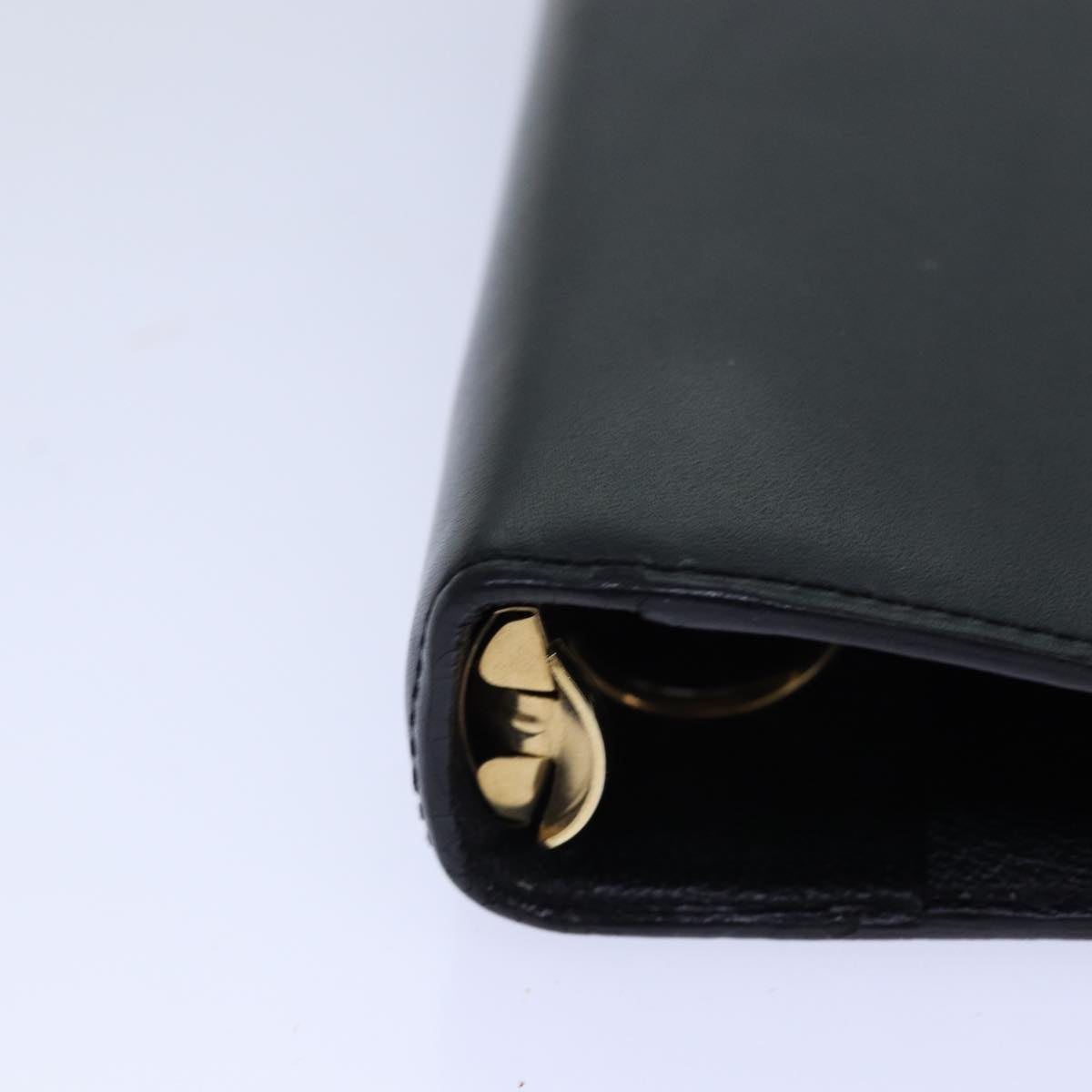 Louis Vuitton Agenda Mm Black Leather Wallet (Pre-Owned)