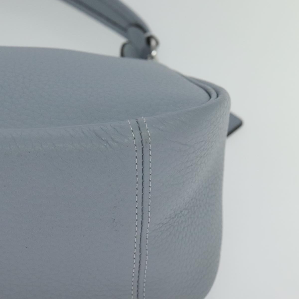 Coach Pebbled Blue Leather Shoulder Bag (Pre-Owned)