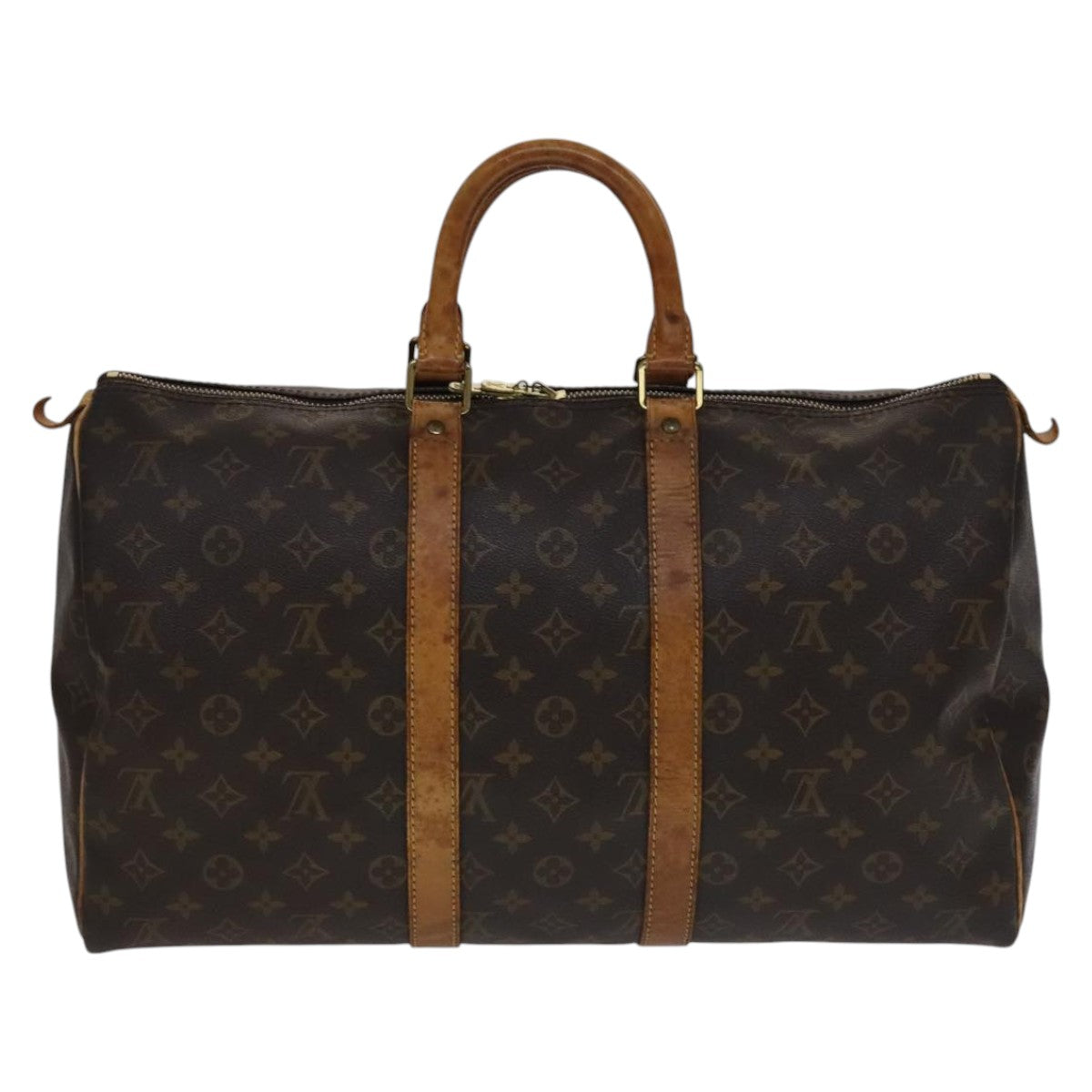 Louis Vuitton Keepall 45 Brown Canvas Travel Bag (Pre-Owned)