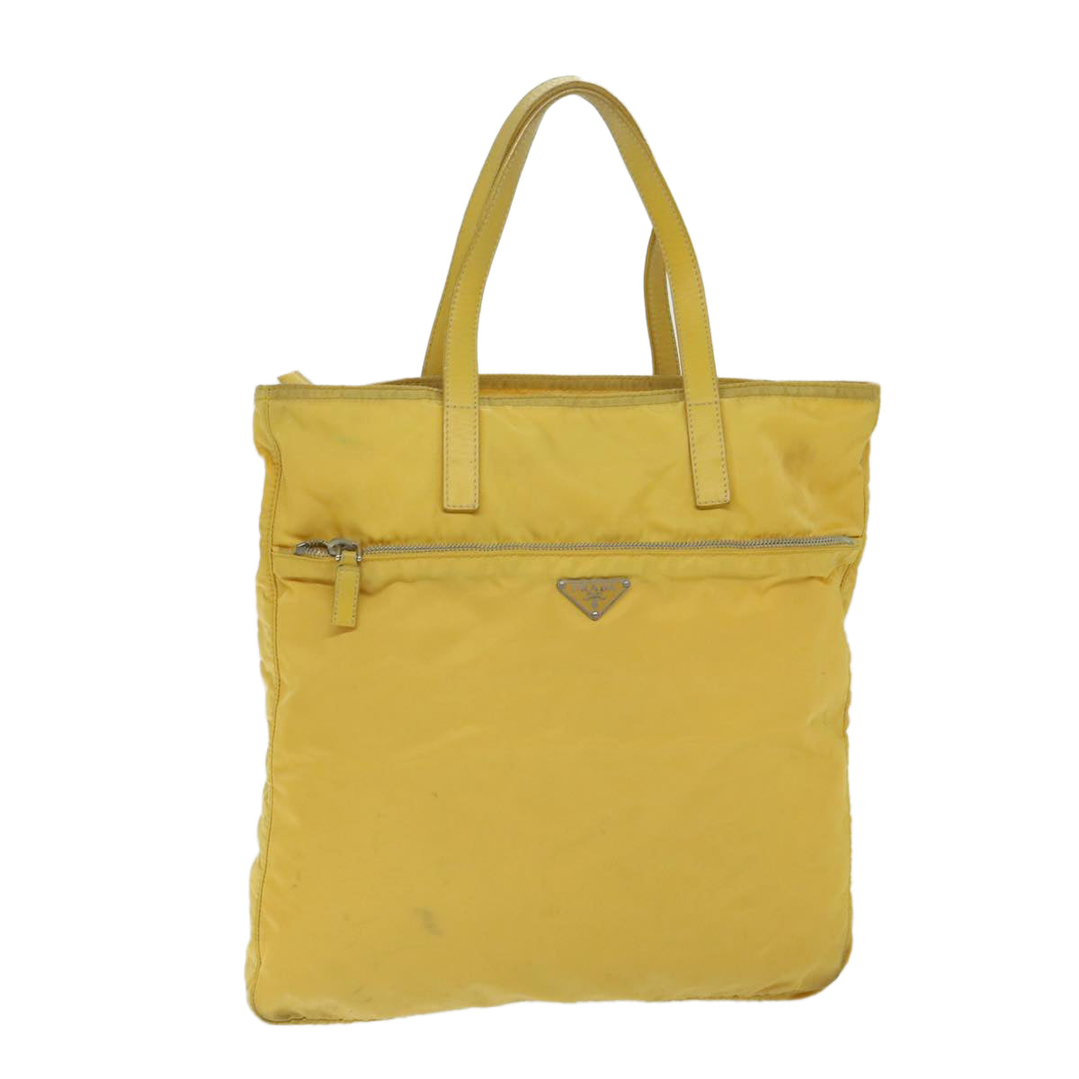 Prada Tessuto Yellow Synthetic Tote Bag (Pre-Owned)