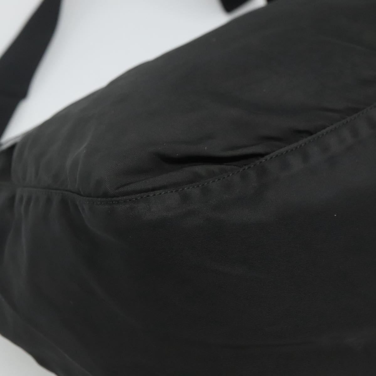 Prada Vela Black Synthetic Shoulder Bag (Pre-Owned)