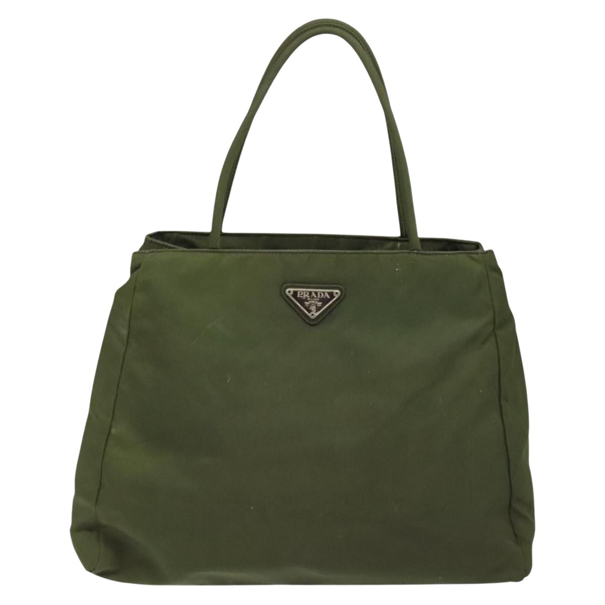 Prada Khaki Synthetic Tote Bag (Pre-Owned)