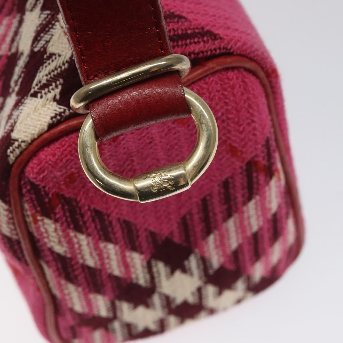 Burberry Nova Check Pink Canvas Handbag (Pre-Owned)
