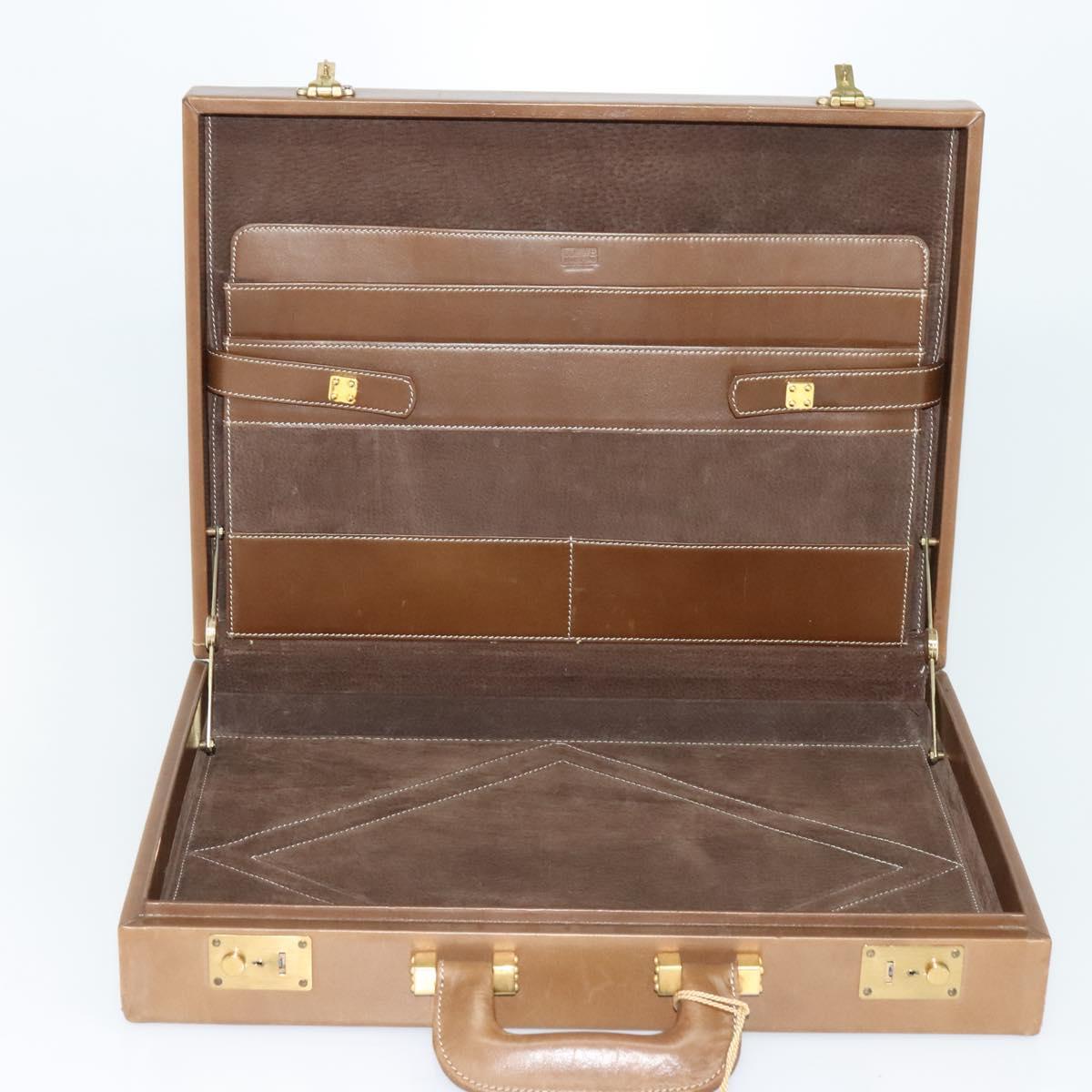 Loewe Anagram Beige Leather Briefcase Bag (Pre-Owned)