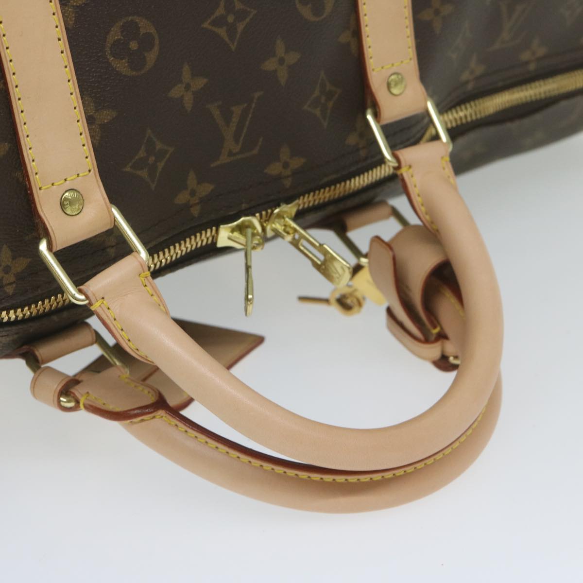 Louis Vuitton Keepall Bandoulière 60 Brown Canvas Shoulder Bag (Pre-Owned)