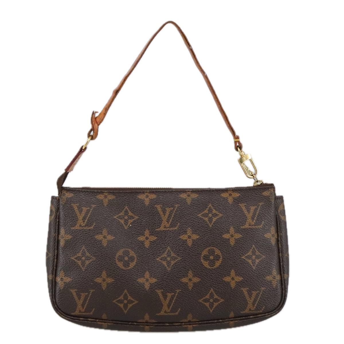 Louis Vuitton Pochette Accessoire Brown Canvas Clutch Bag (Pre-Owned)