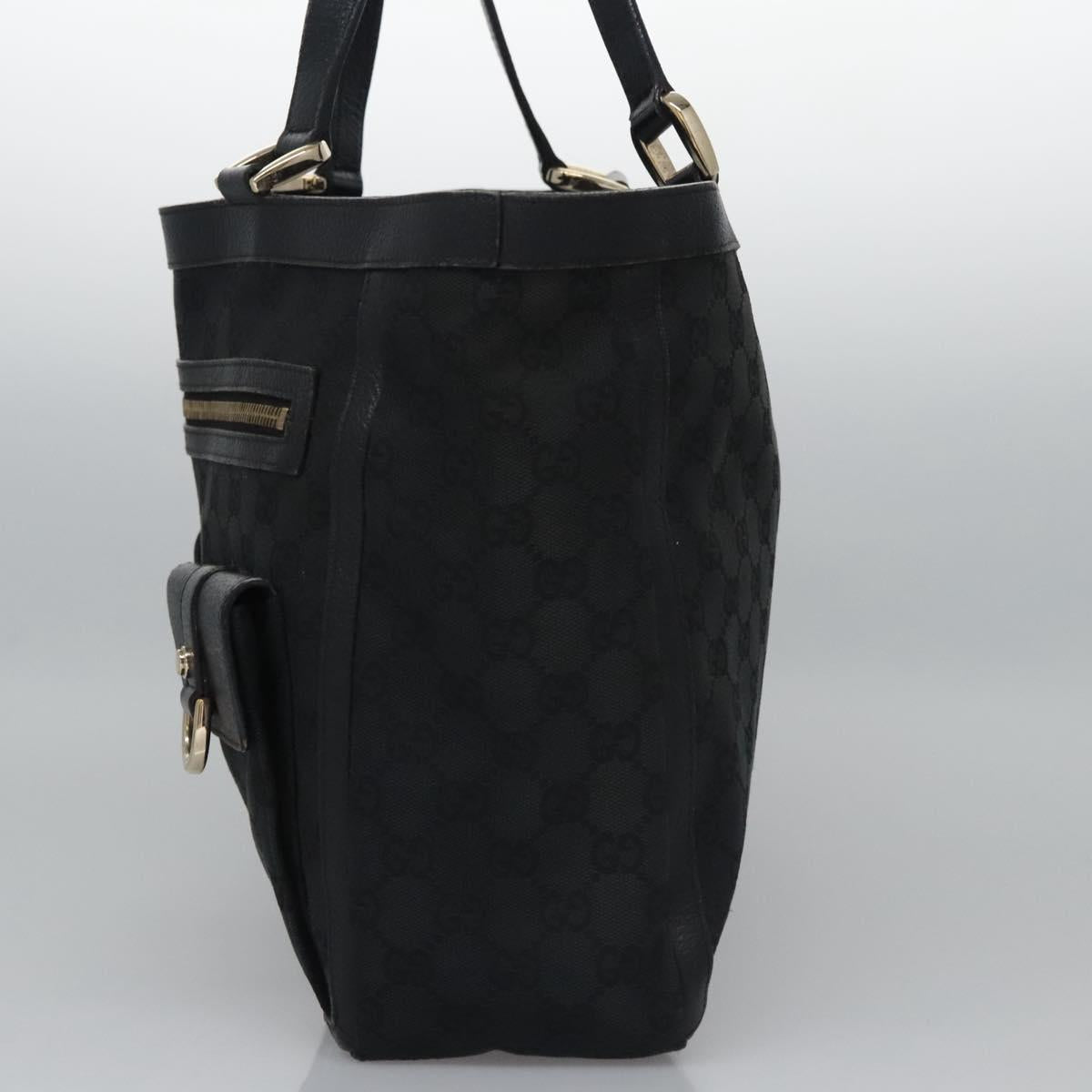 Gucci Abbey Black Canvas Tote Bag (Pre-Owned)