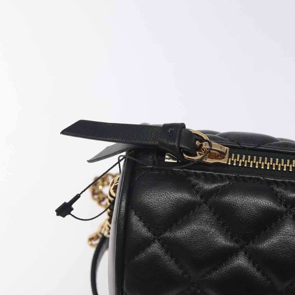 Versace Medusa Black Leather Shoulder Bag (Pre-Owned)