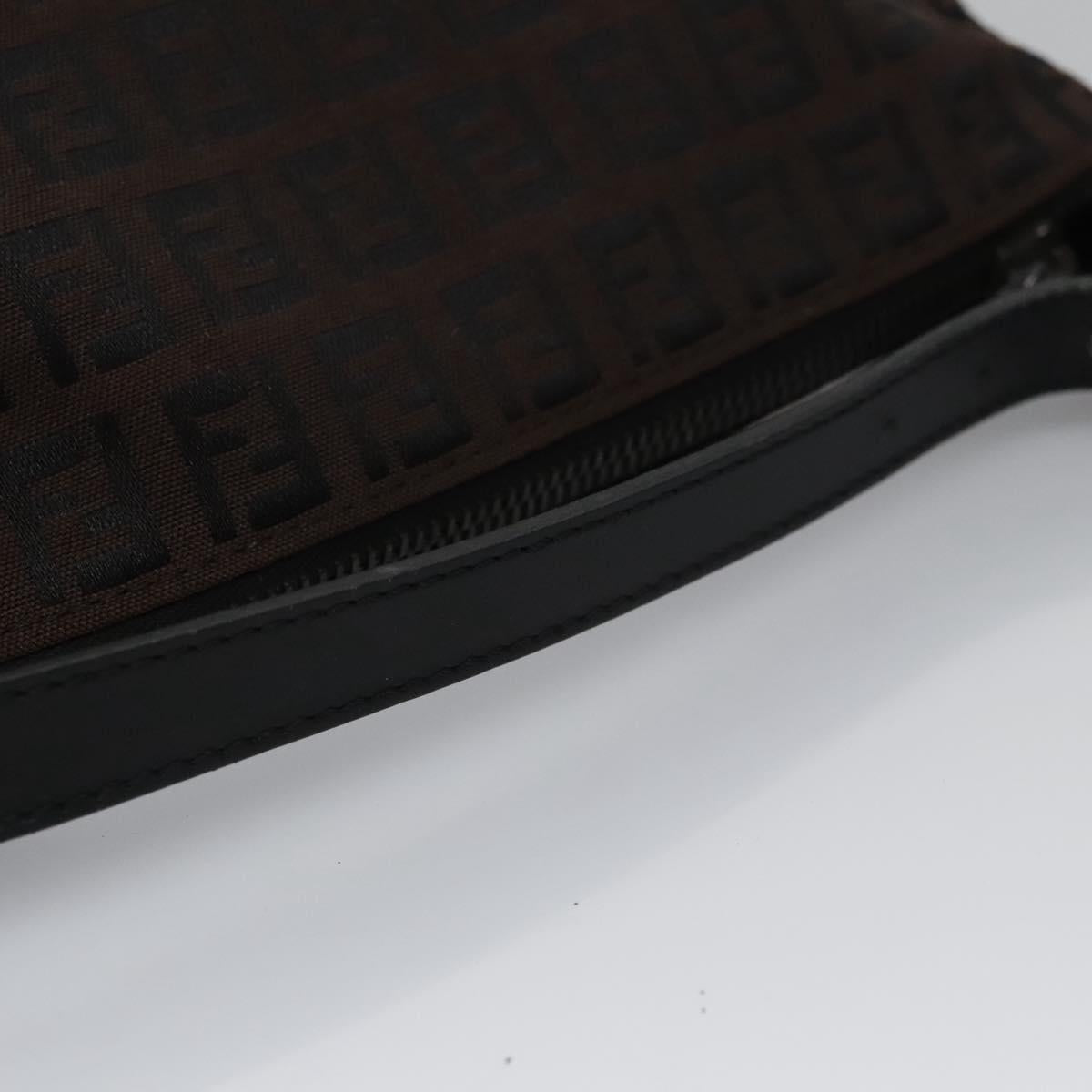 Fendi Zucchino Brown Canvas Clutch Bag (Pre-Owned)