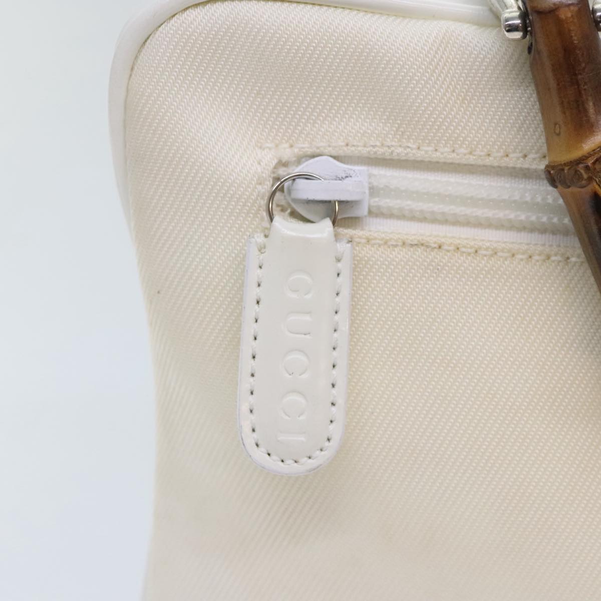 Gucci Bamboo White Leather Handbag (Pre-Owned)
