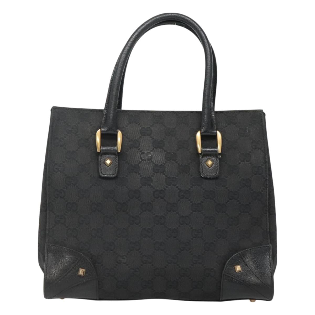 Gucci Gg Canvas Black Canvas Handbag (Pre-Owned)