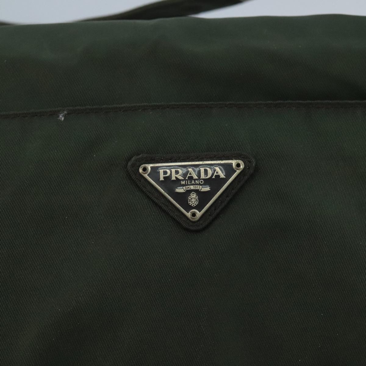 Prada Re-Nylon Khaki Synthetic Shoulder Bag (Pre-Owned)