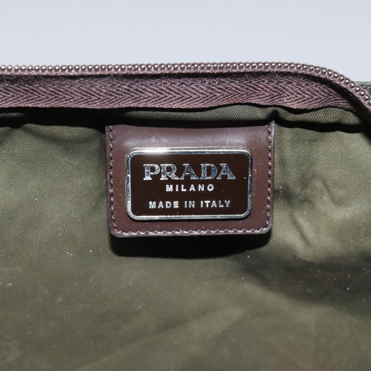 Prada Tessuto Khaki Synthetic Tote Bag (Pre-Owned)