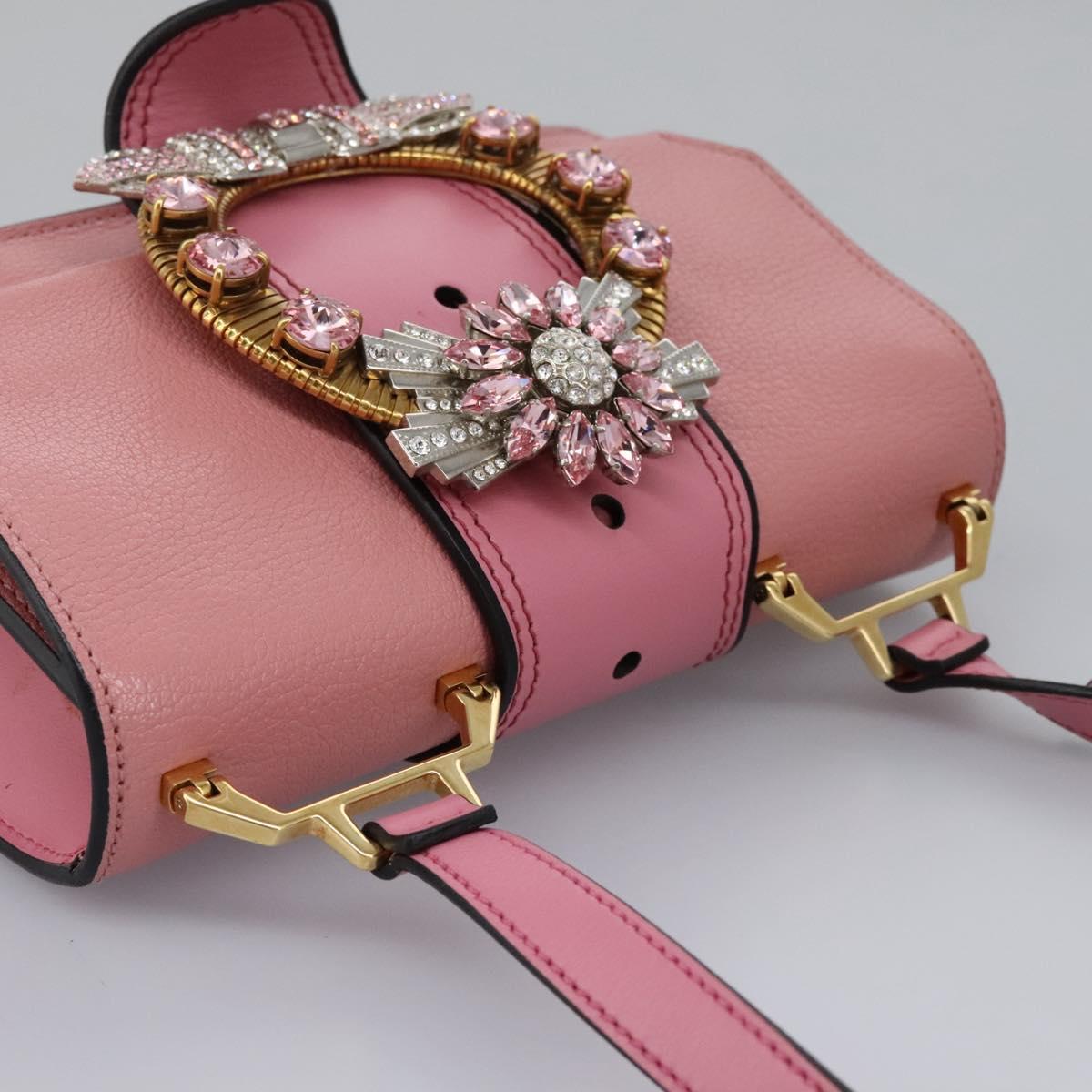 Miu Miu Madras Pink Leather Shoulder Bag (Pre-Owned)