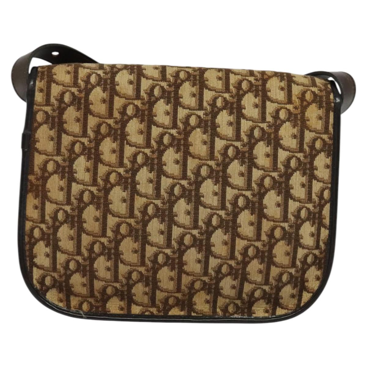 Dior Brown Canvas Shoulder Bag (Pre-Owned)