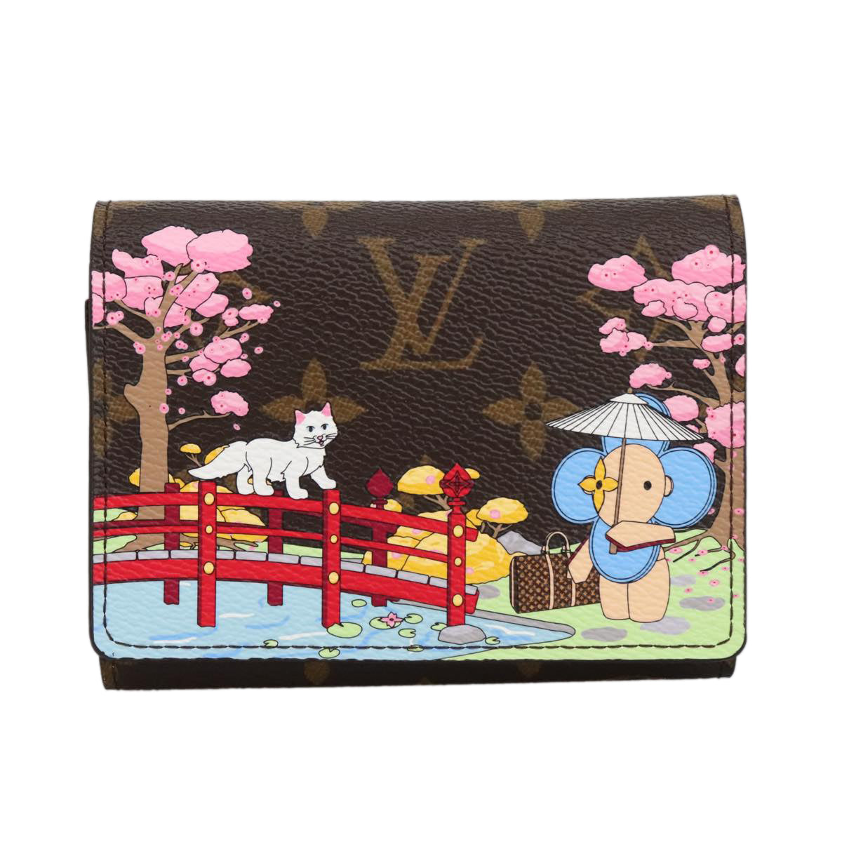 Louis Vuitton Portefeuille Victorine Brown Canvas Wallet (Pre-Owned)