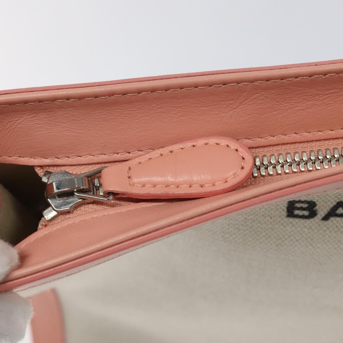 Balenciaga Navy Pouch Pink Canvas Clutch Bag (Pre-Owned)