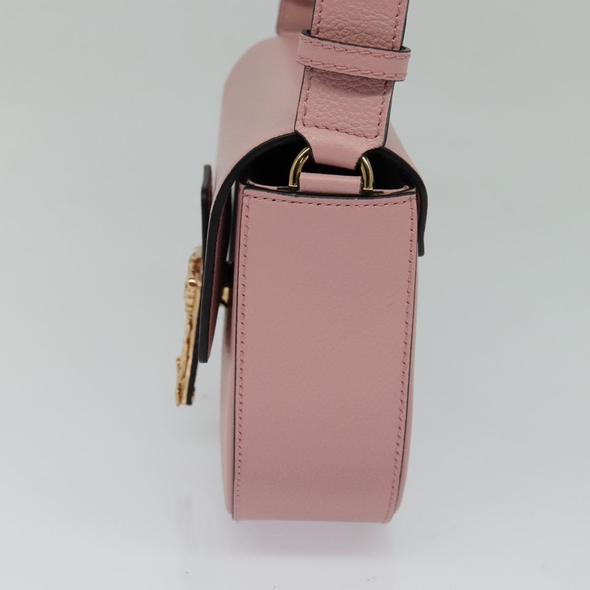 Versace Pink Leather Shoulder Bag (Pre-Owned)