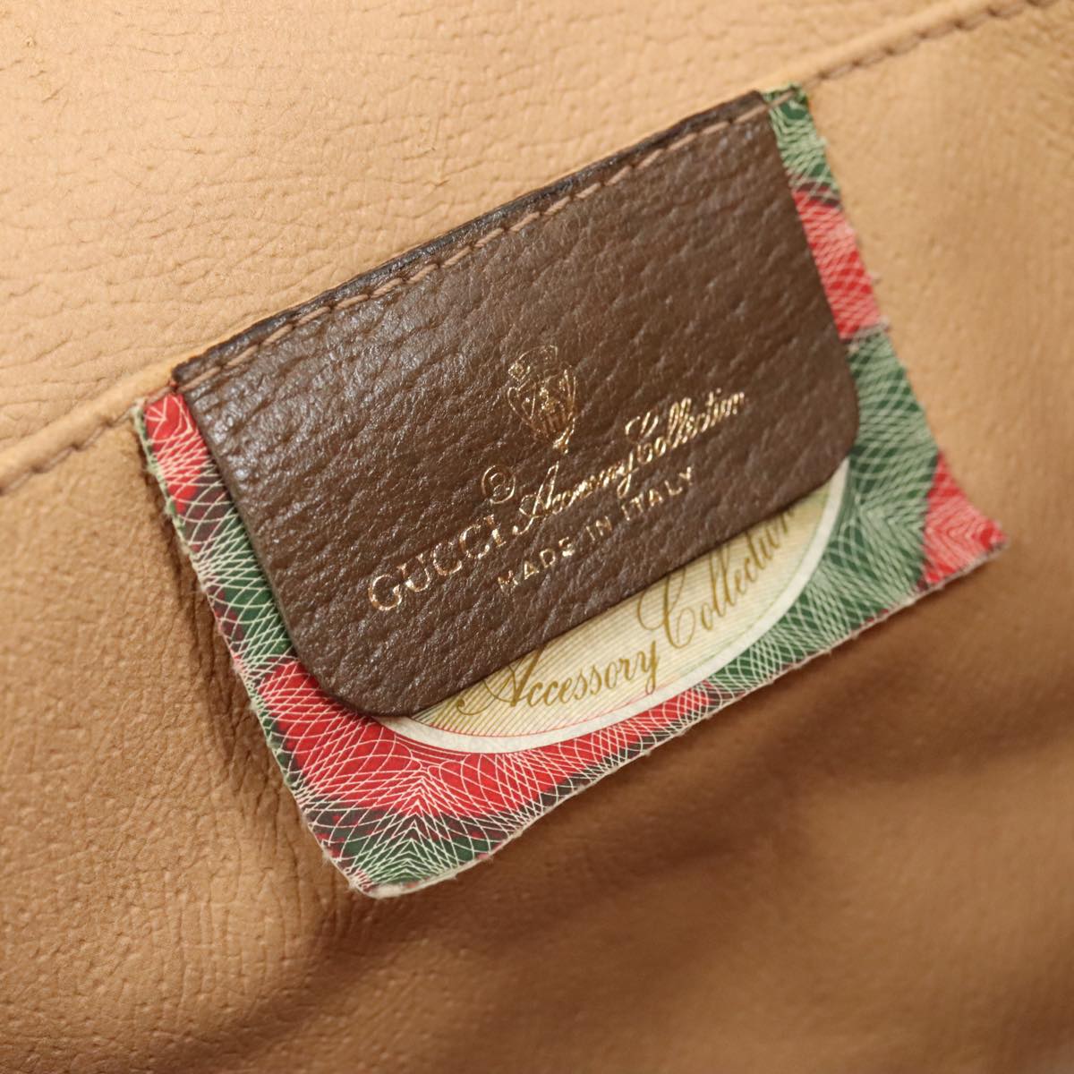 Gucci Ophidia Beige Canvas Clutch Bag (Pre-Owned)